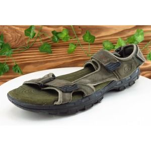 SKECHERS Size 12 M Gray Sport Leather Men‎ Shoes 64640